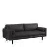 Chateau D'ax Rotolo Leather Sofa In Charcoal