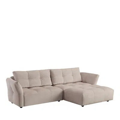 Chateau D'ax Santino 3 Piece Sectional Sofa In Ecru/w