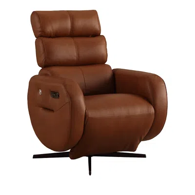 Chateau D'ax Spira Swivel Power Recliner In Brown