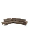 Chateau D'ax Tremezzo Two Piece Leather Sectional In Bright White