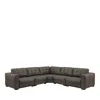 Chateau D'ax Velutto 5 Piece Sectional In Mid Tone Gray