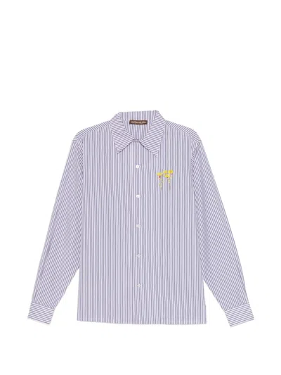 Chateau Orlando Floral-embrodairy Shirt In Purple