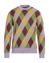 Chateau Orlando Harlequin Crewneck Jumper Mohair Wool In Multicolor