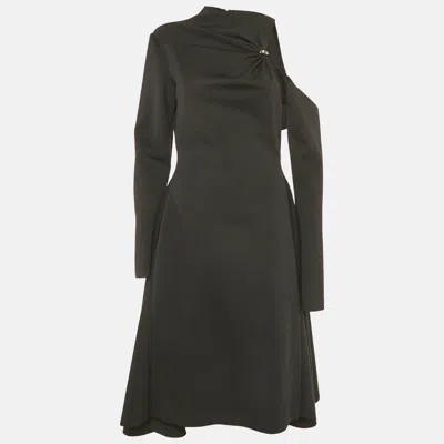 Pre-owned Chats By C.dam Black Jersey Cut-out Detail Midi Dress S