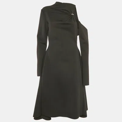 Chats By C.dam Black Jersey Cut-out Detail Midi Dress