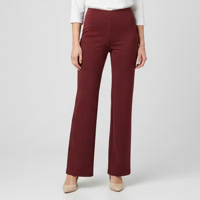 Pre-owned Chats By C.dam Burgundy Stretch Jersey Straight Leg Pira Trousers S