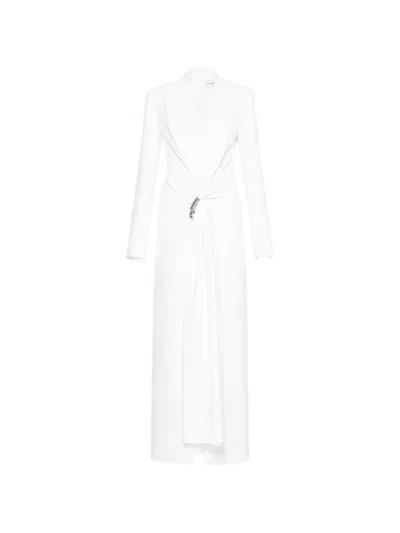 Chats By C.dam Draped Coat In White