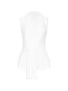 Chats By C.dam Draped Collarless Vest In Pattern