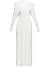 Chats By C.dam Draped Dress In White