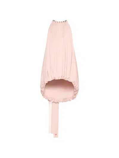 Chats By C.dam Draped Halter Top In Pink