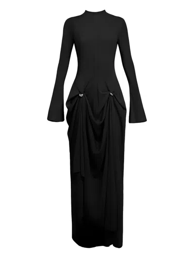 Chats By C.dam Europa Draped Bell-sleeve Dress