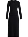Chats By C.dam Knot-detail Midi Dress In Black