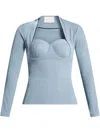 Chats By C.dam Quinn Top In Blau