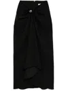 Chats By C.dam Ruth Midi Skirt In Black