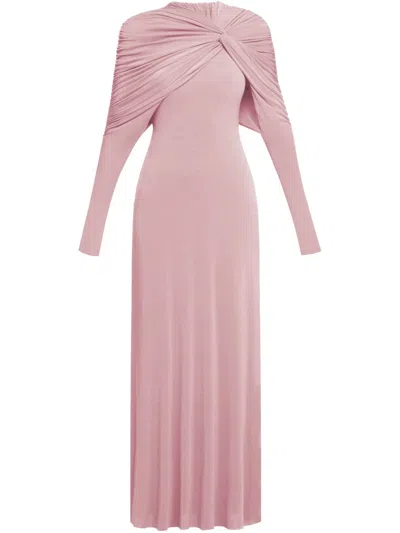 Chats By C.dam Talia Draped Dress In Pink
