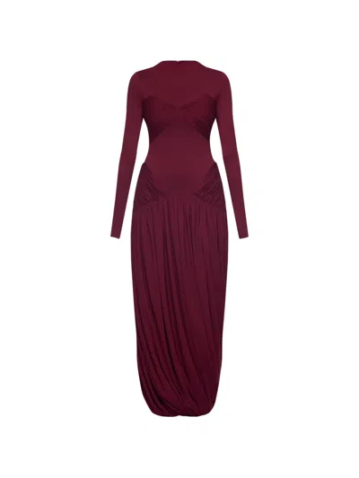 Chats By C.dam Torin Maxi Dress In Burgundy