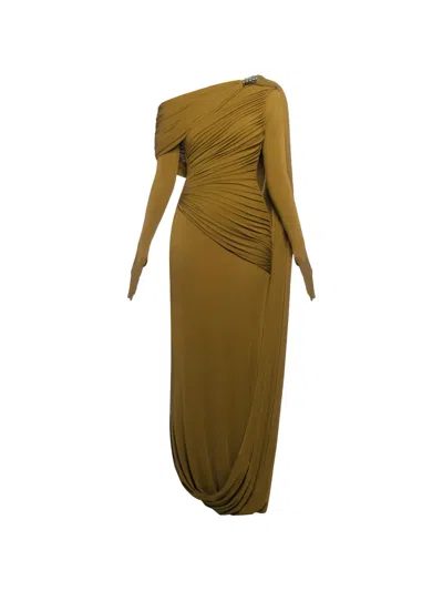 Chats By C.dam Twisted Dress In Green