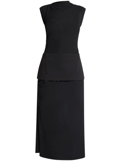 Chats By C.dam Yufu Midi Dress In Black