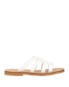 Chatulle Woman Sandals White Size 7 Textile Fibers