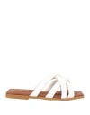 Chatulle Woman Sandals White Size 8 Textile Fibers