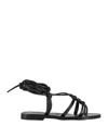 Chatulle Toe Strap Sandals In Black