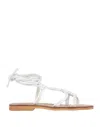 Chatulle Toe Strap Sandals In White
