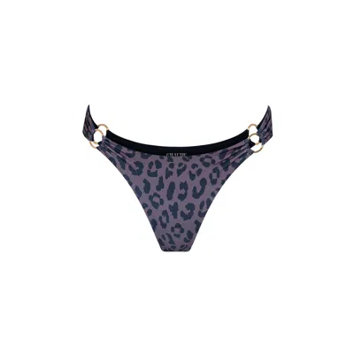 Chaude Swimwear Women's Black / Brown Billi Bottoms - Leopard In Multi