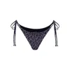 Chaude Swimwear Women's Black / Brown Toni Triangle String Bottoms - Leopard In Multi