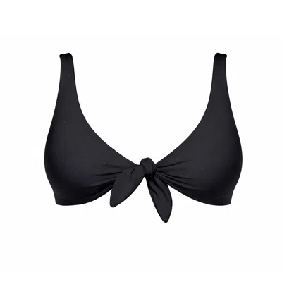 Chaude Swimwear Women's Black Heidi Tie Adjustable Stretch Bikini Top