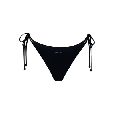 Chaude Swimwear Women's Black Toni Triangle String Bottoms - Onyx