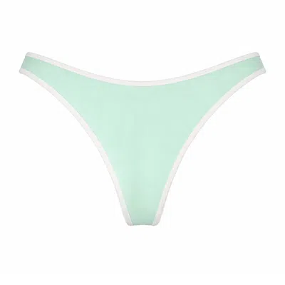 Chaude Swimwear Women's Green Remy Reversable Bottoms - Mint / Ivory