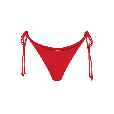 Chaude Swimwear Women's Toni Triangle String Bottoms - Poppy Red