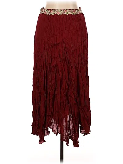 Chaudry Sports Casual Skirt In Burgundy