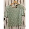 Chaudry Women's Silk Beaded Blouse In Teal/white In Multi