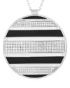 Chaumet Class One 18k White Gold 2.0ct Diamond Black And White Enamel Necklace Ch04-052424