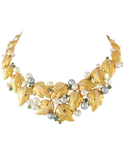 Pre-owned Chaumet 18k 2.20 Ct. Tw. Diamond & Gemstone Necklace (authentic Pre-loved)