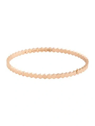 Pre-owned Chaumet 18k Bee De  Bangle Bracelet, 6.75" In Multicolor