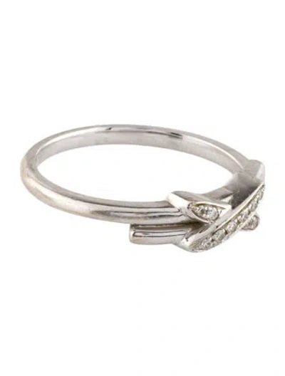 Pre-owned Chaumet 18k Diamond Jeux De Liens Ring In Multi