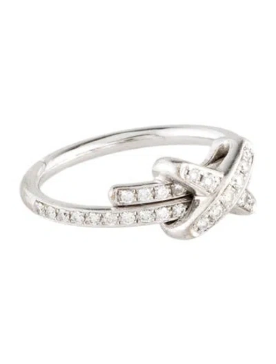 Pre-owned Chaumet 18k Diamond Jeux De Liens Ring In Multi