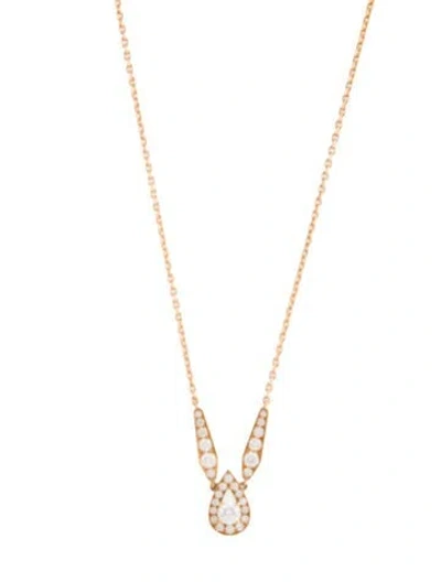 Pre-owned Chaumet 18k Diamond Josephine Aigrette Pendant Necklace, 16.5" In Multi