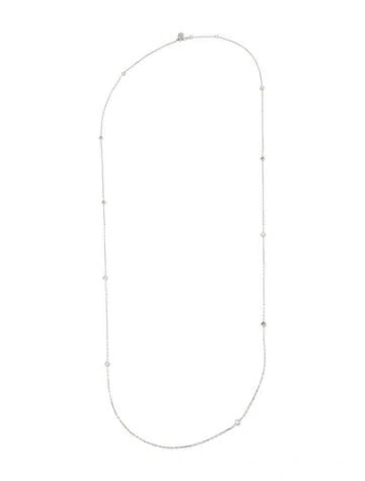 Pre-owned Chaumet 18k Diamond Station Necklace, 32" In Multicolor