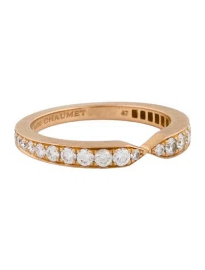 Pre-owned Chaumet 18k Diamond Triomphe De  Graduated Band In Multi