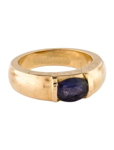 Pre-owned Chaumet 18k Iolite Cocktail Ring In Multi
