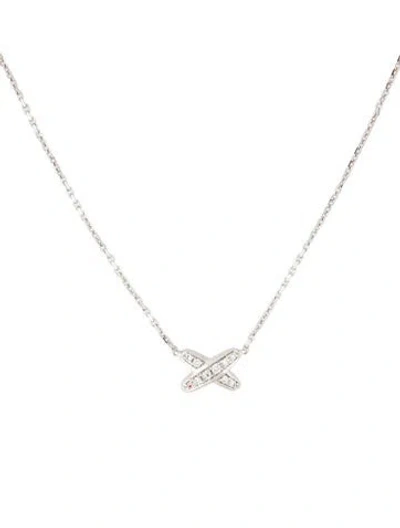 Pre-owned Chaumet 18k Jeux De Liens Diamond Pendant, 16.5" In Multicolor