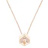Chaumet 18k Rose Gold Bee My Love Medallion Diamond Necklace