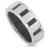 Chaumet 18k White Gold Black Rubber Band Ring In White
