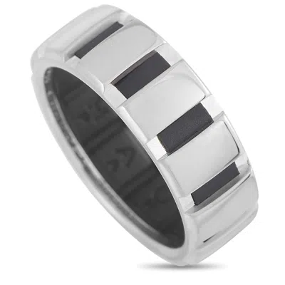 Chaumet 18k White Gold Black Rubber Band Ring