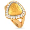 CHAUMET 18K YELLOW GOLD 0.40CT DIAMOND HALO COCKTAIL RING CH28-012524
