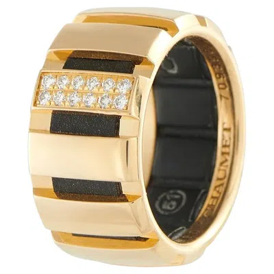 Pre-owned Chaumet 18k Yellow Gold And Diamond Class One Band Ring