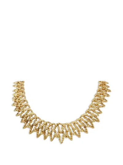 Pre-owned Chaumet 1970 Textured Necklace In Gold